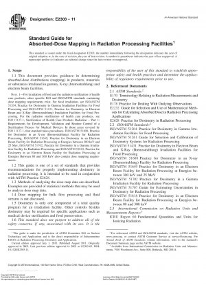 Standardhandbuch für die Kartierung der absorbierten Dosis in Strahlungsverarbeitungsanlagen