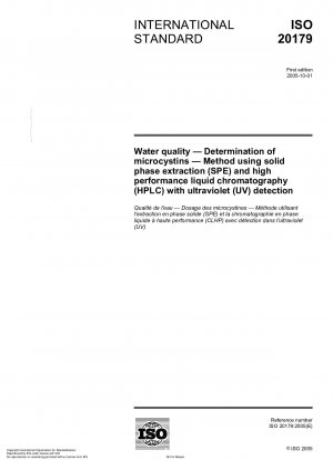 Wasserqualität – Bestimmung von Microcystinen – Methode mittels Festphasenextraktion (SPE) und Hochleistungsflüssigkeitschromatographie (HPLC) mit Ultraviolett (UV)-Detektion
