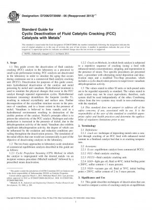 Standardhandbuch für die zyklische Deaktivierung von FCC-Katalysatoren (Fluid Catalytic Cracking) mit Metallen