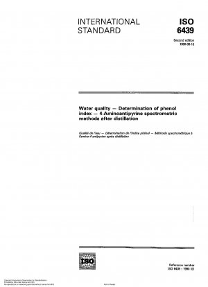 Wasserqualität; Bestimmung des Phenolindex; 4-Aminoantipyrin-spektrometrische Methoden nach der Destillation