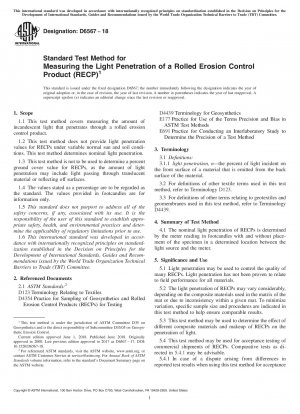 Standardtestmethode zur Messung der Lichtpenetration eines gerollten Erosionsschutzprodukts (RECP)
