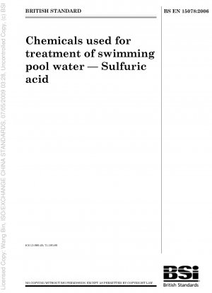 Chemikalien zur Aufbereitung von Schwimmbadwasser – Schwefelsäure
