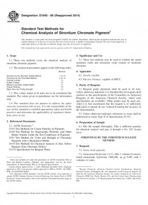 Standardtestmethoden für die chemische Analyse von Strontiumchromatpigmenten
