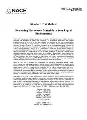 Bewertung von Elastomermaterialien in sauren Flüssigkeitsumgebungen (Art.-Nr. 21227)