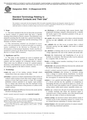 Standardterminologie in Bezug auf elektrische Kontakte und deren Verwendung
