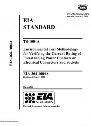 TS-1004A-Umwelttestmethode zur Überprüfung der Stromstärke freistehender Stromkontakte oder elektrischer Steckverbinder und Steckdosen
