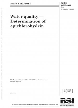 Wasserqualität – Bestimmung von Epichlorhydrin