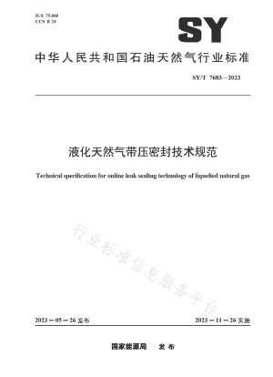 Technische Spezifikationen für die Druckabdichtung von Flüssigerdgas
