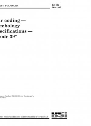 Barcode – Symbologie-Spezifikationen – „Code 39“