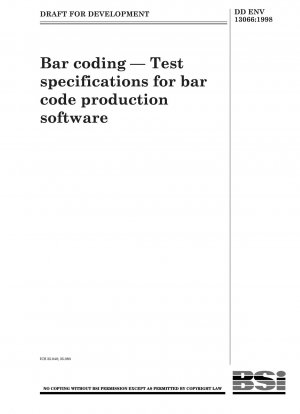 Barcode-Erstellungssoftware. Testspezifikationen für Software zur Barcode-Erstellung