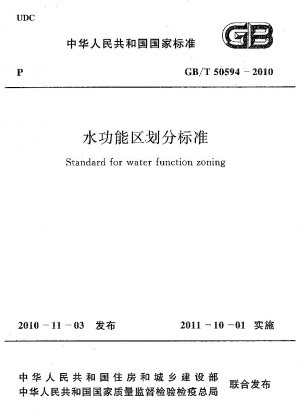 Standard für die Zonierung von Wasserfunktionen