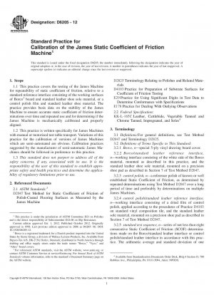 Standardpraxis für die Kalibrierung der James-Maschine mit statischem Reibungskoeffizienten