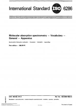 Molekulare Absorptionsspektrometrie; Wortschatz; Allgemeines; Geräte