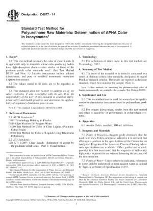 Standardtestmethode für Polyurethan-Rohstoffe: Bestimmung der APHA-Farbe in Isocyanaten