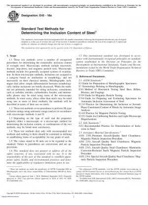 Standardtestmethoden zur Bestimmung des Einschlussgehalts von Stahl