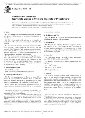 Standardtestmethode für Isocyanatgruppen in Urethanmaterialien oder Präpolymeren