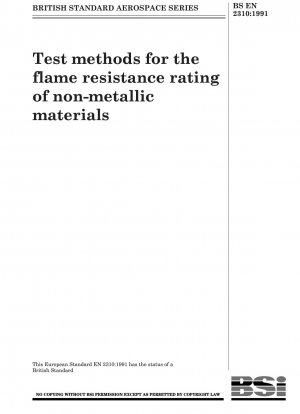 Prüfverfahren zur Bewertung der Flammwidrigkeit nichtmetallischer Werkstoffe