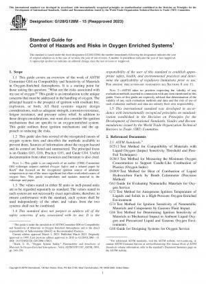 Standardhandbuch zur Beherrschung von Gefahren und Risiken in sauerstoffangereicherten Systemen