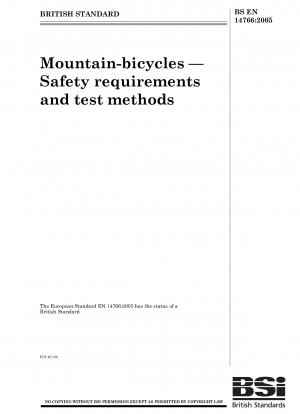 Mountainbikes – Sicherheitsanforderungen und Prüfmethoden