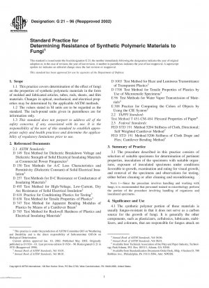 Standardpraxis zur Bestimmung der Resistenz synthetischer Polymermaterialien gegenüber Pilzen