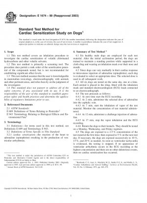 Standardtestmethode für Herzsensibilisierungsstudien an Hunden