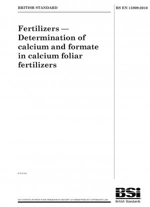 Düngemittel – Bestimmung von Calcium und Formiat in Calcium-Blattdüngern