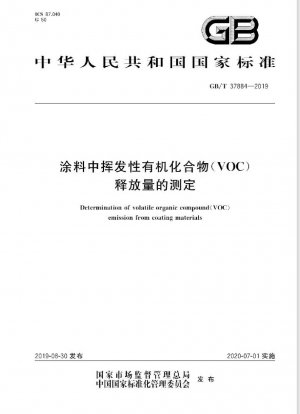 Bestimmung der Emission flüchtiger organischer Verbindungen (VOC) aus Beschichtungsmaterialien
