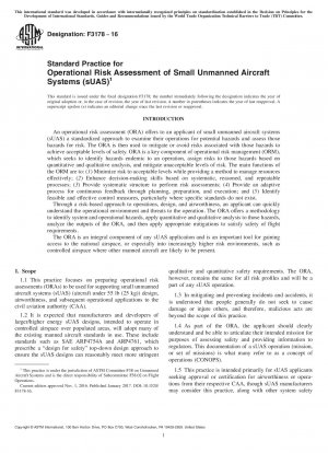 Standardpraxis für die betriebliche Risikobewertung kleiner unbemannter Flugzeugsysteme (sUAS)