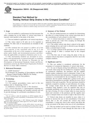 Standardtestmethode zum Testen vertikaler Streifenabläufe im gekräuselten Zustand