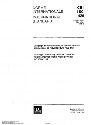 Kennzeichnung von Sekundärzellen und Batterien mit dem internationalen Recyclingsymbol ISO 7000-1135