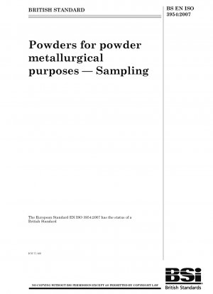 Pulver für pulvermetallurgische Zwecke – Probenahme