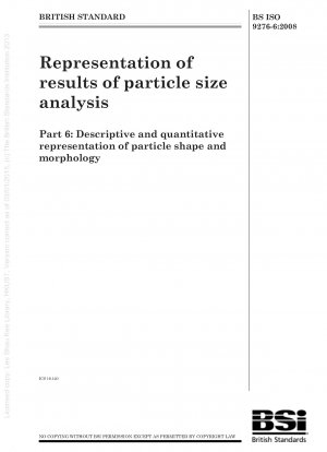 Darstellung der Ergebnisse der Partikelgrößenanalyse – Beschreibende und quantitative Darstellung der Partikelform und -morphologie