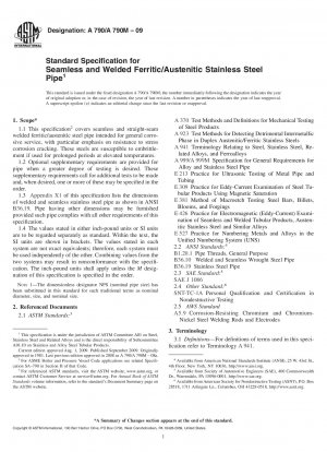 Standardspezifikation für nahtlose und geschweißte ferritische/austenitische Edelstahlrohre