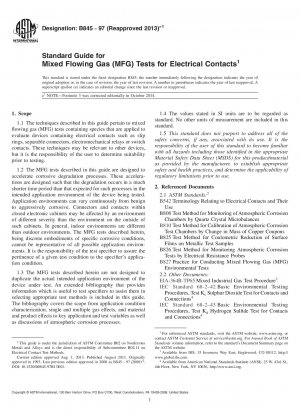 Standardhandbuch für gemischt fließendes Gas &40;MFG&41; Tests für elektrische Kontakte