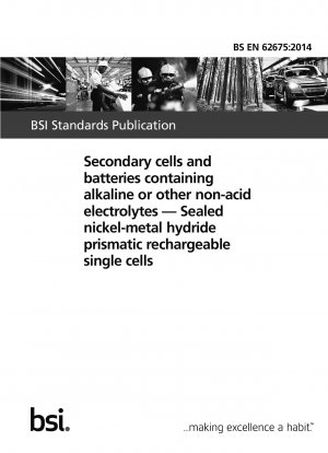 Sekundärzellen und Batterien, die alkalische oder andere nicht saure Elektrolyte enthalten. Versiegelte, prismatische, wiederaufladbare Nickel-Metallhydrid-Einzelzellen
