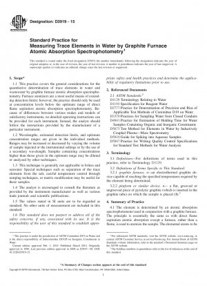 Standardverfahren zur Messung von Spurenelementen in Wasser mittels Atomabsorptionsspektrophotometrie im Graphitofen