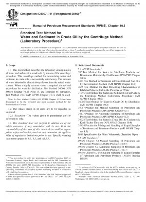 Standardtestmethode zur Bestimmung von Wasser und Sediment in Rohöl durch Zentrifugation (Labormethode)