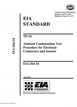 TP-34 Testverfahren für Umgebungskondensation für elektrische Steckverbinder und Steckdosen