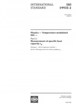 Kunststoffe – Temperaturmodulierte DSC – Teil 2: Messung der spezifischen Wärmekapazität vgl