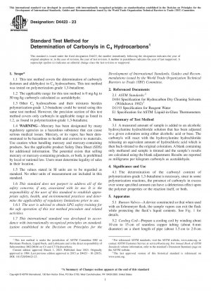 Standardtestmethode zur Bestimmung von Carbonylen in C4-Kohlenwasserstoffen