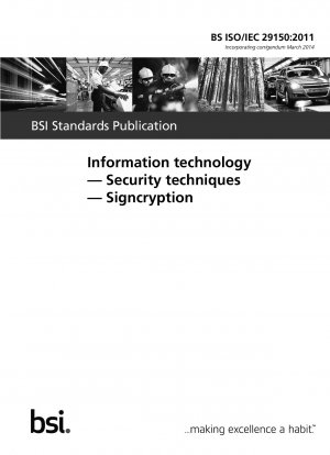 Informationstechnologie – Sicherheitstechniken – Signcryption
