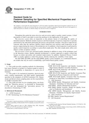 Standardhandbuch für die Probenahme von Verbindungselementen zur Prüfung spezifizierter mechanischer Eigenschaften und Leistung