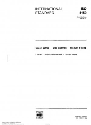 Grüner Kaffee; Größenanalyse; manuelle Siebung