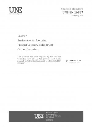 Leder – Umwelt-Fußabdruck – Produktkategorieregeln (PCR) – CO2-Fußabdruck
