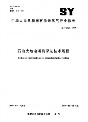 Technische Spezifikationen für magnetotellurische Sondierung