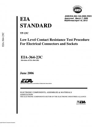 TP-23C-Testverfahren für den niedrigen Kontaktwiderstand für elektrische Steckverbinder und Steckdosen