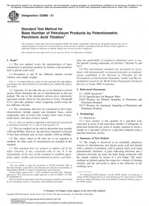 Standardtestmethode für die Basenzahl von Erdölprodukten durch potentiometrische Perchlorsäuretitration