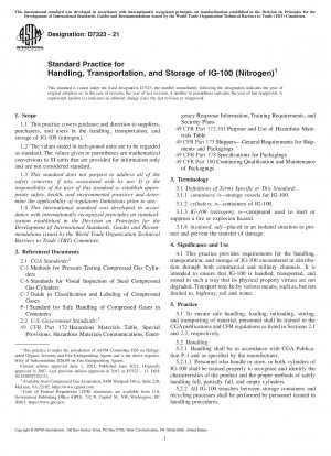 Standardpraxis für Handhabung, Transport und Lagerung von IG-100 (Stickstoff)