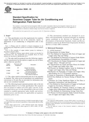 Standardspezifikation für nahtlose Kupferrohre für den Außendienst in der Klima- und Kältetechnik (Standard + Redline PDF-Paket)