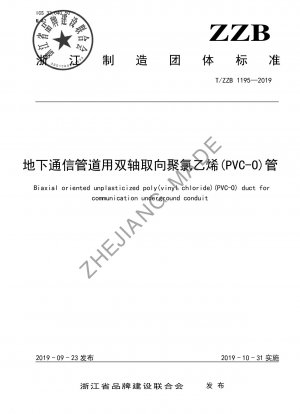 Biaxial orientierter, weichmacherfreier Poly(vinylchlorid)(PVC-O)-Kanal für unterirdische Kommunikationsleitungen
